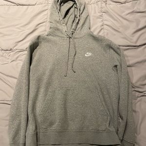 Gray / Grey Nike Swoosh Hoodie Mens Size S